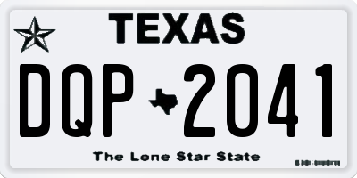 TX license plate DQP2041