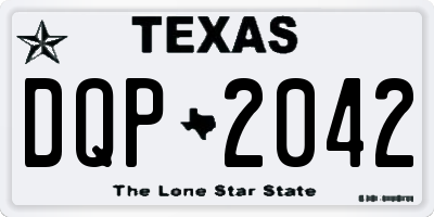 TX license plate DQP2042
