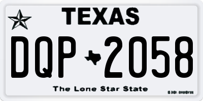 TX license plate DQP2058