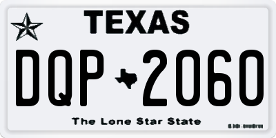 TX license plate DQP2060