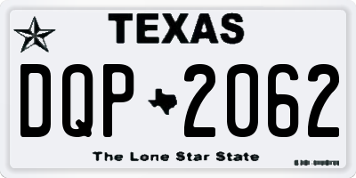 TX license plate DQP2062