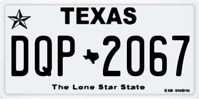 TX license plate DQP2067