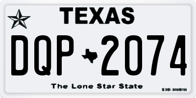 TX license plate DQP2074