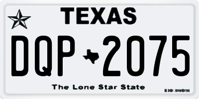 TX license plate DQP2075