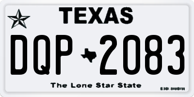 TX license plate DQP2083