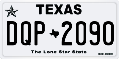 TX license plate DQP2090