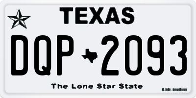 TX license plate DQP2093