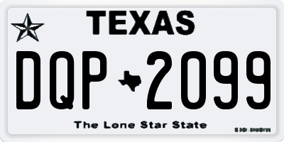 TX license plate DQP2099