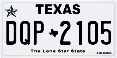 TX license plate DQP2105