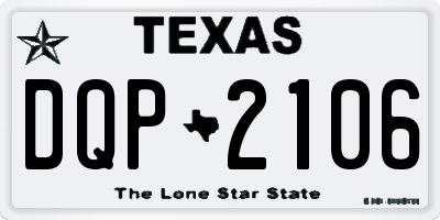 TX license plate DQP2106