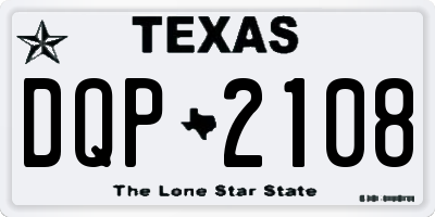 TX license plate DQP2108