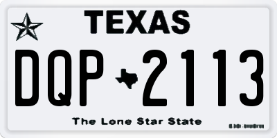 TX license plate DQP2113