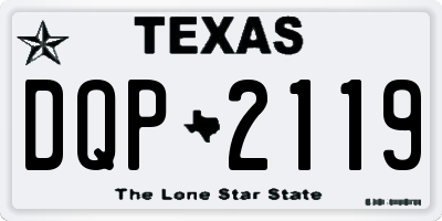 TX license plate DQP2119