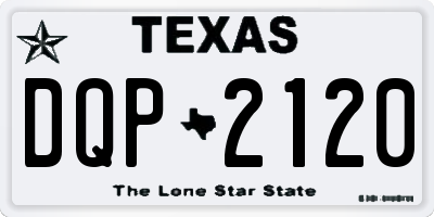 TX license plate DQP2120