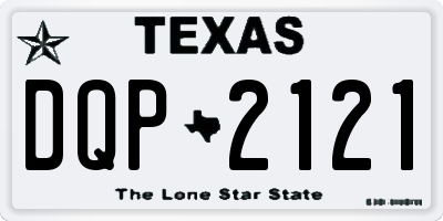 TX license plate DQP2121