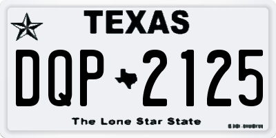 TX license plate DQP2125