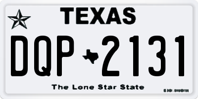TX license plate DQP2131