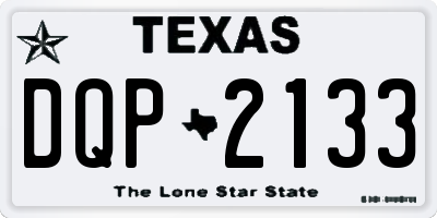 TX license plate DQP2133