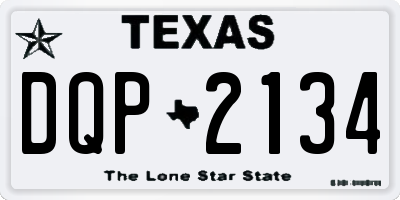 TX license plate DQP2134