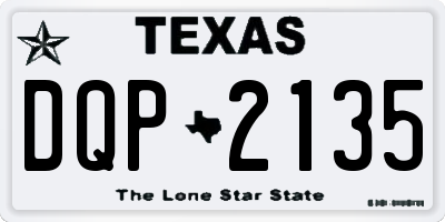 TX license plate DQP2135