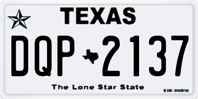 TX license plate DQP2137