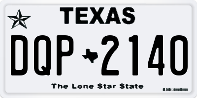 TX license plate DQP2140