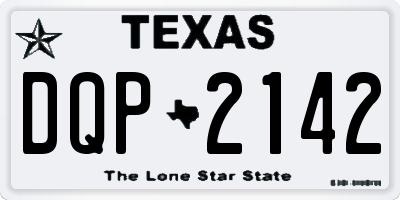 TX license plate DQP2142