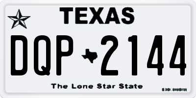 TX license plate DQP2144