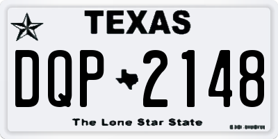 TX license plate DQP2148