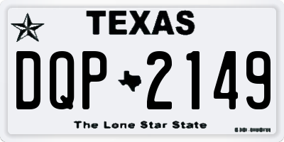 TX license plate DQP2149