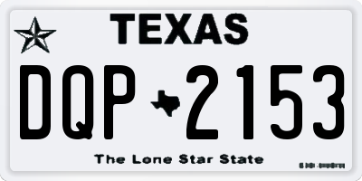 TX license plate DQP2153