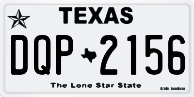 TX license plate DQP2156