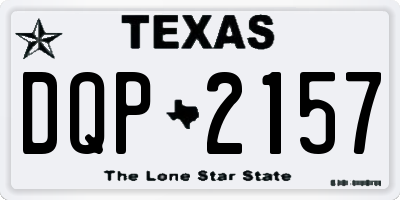 TX license plate DQP2157