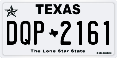 TX license plate DQP2161