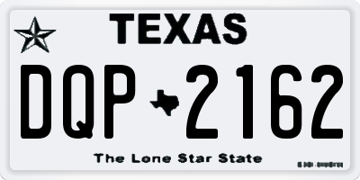 TX license plate DQP2162