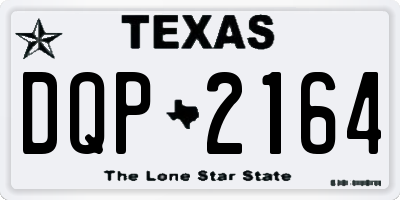 TX license plate DQP2164