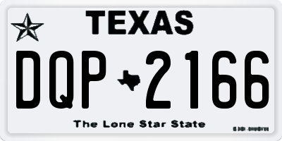 TX license plate DQP2166