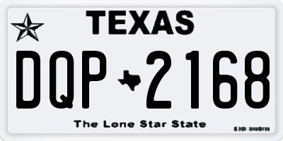 TX license plate DQP2168