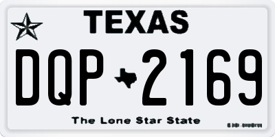 TX license plate DQP2169
