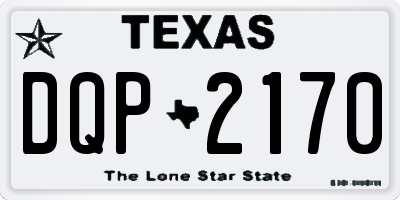 TX license plate DQP2170