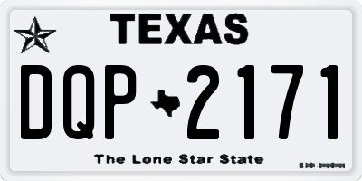 TX license plate DQP2171