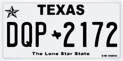 TX license plate DQP2172