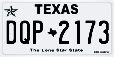 TX license plate DQP2173