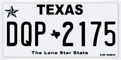 TX license plate DQP2175