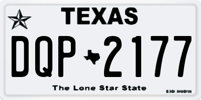 TX license plate DQP2177