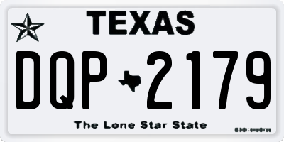 TX license plate DQP2179