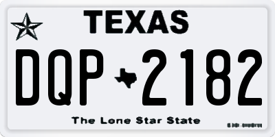 TX license plate DQP2182