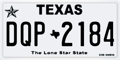 TX license plate DQP2184