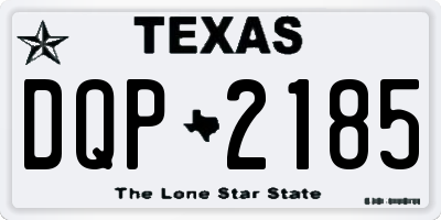 TX license plate DQP2185