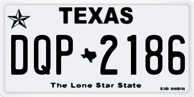 TX license plate DQP2186